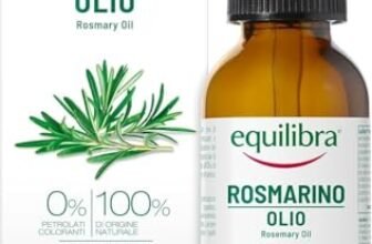 Equilibra, Olio di Rosmarino per Capelli, 100 ml, con Olio di Rosmarino, Olio di Mandorle e Olio di Ricino, Rinforza Cuoio Capelluto e Capelli, Dermatologicamente Testato, Adatto a Pelli Sensibili