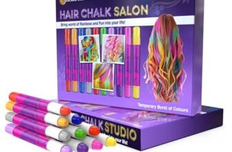 Desire Deluxe SET 10 Pennarelli Tinta Temporanea Trucco Capelli, Senza Decolorazione Atossico, Bambine/Ragazze 3 4 5 6 7 8 9 10 Anni con Pigmenti Coloranti Lavabili [Esclusivo Amazon]