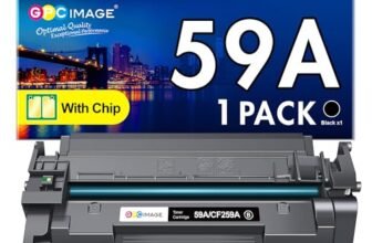 GPC Image 59A (Con Chip) Cartucce di Toner Compatibili per HP 59A CF259A 59X per LaserJet Pro MFP M428 M428fdw M428dw M428fdn M428m M404dn M404dw M404n M404 M406 M430 M304a (Nero, 1-Pack)