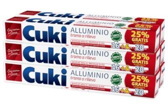 Cuki Alluminio con speciale Trama a Rilievo 16+4m, 6 confezioni da 16+4m