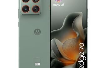Motorola edge 70 con Moto AI (12/512GB, Tripla fotocamera da 50MP + flicker sensor, selfie 50MP, ultra sottile 5.99mm, 4800mAh Silicon-Carbon, Display 6.67″ Super HD 120Hz, PANTONE Lily Pad