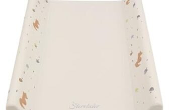 Sterntaler Fasciatoio Volpe Filou – fasciatoio unisex con motivo stampato, materiale esterno facile da pulire e lavabile, dimensioni 50 x 70 cm, grigio chiaro