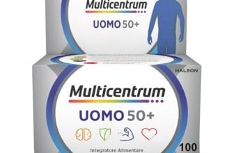 Multicentrum Uomo 50+ Integratore Alimentare Multivitaminico Completo, con Vitamina D3, Supporto Contro la Stanchezza per Uomini oltre 50 anni, 100 Compresse​