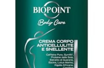 Biopoint – Crema Corpo Anticellulite ad Azione Rassodante, Drenante e Tonificante, Contribuisce alla Riduzione degli Accumuli Adiposi e a Contrastare gli Inestetismi della Cellulite, 500 ml