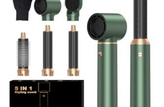 Asciugacapelli 5 in 1, Airstyler 5 in 1, Hairstyler 5 in 1 Multifunzione Phon Capelli,Spazzola Asciugacapelli Per Dare Volume Ai Capelli, Lisciare, Arricciare, Ioni Air Curler Brush,Strumenti Capelli