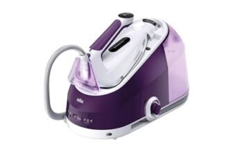 Braun CareStyle 5 IS5247VI, Ferro da Stiro a Vapore con Tecnologia FreeGlide 3D, 145 g/min di Vapore, Riscaldamento Veloce, Modalità iCare, Stiratura Verticale, Serbatoio 2L Rimovibile, 2400W, Viola