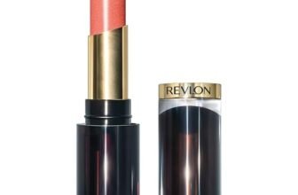 Revlon Super Lustrous Glass Shine Lipstick Dewy Peach, Rossetto Labbra Dal Colore Brillante, Formula Cremosa e Idratante con Acido Ialuronico, Aloe e Quarzo Rosa