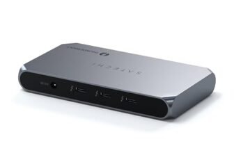 SATECHI Docking Station 5 in 1 Thunderbolt 4 Slim Hub Pro con 8K o Doppio 4K, Ricarica PD 96W, 4x Thunderbolt 4 fino a 40Gbps e 1x USB 3.2 Gen2 – per MacBook Air & Pro, Laptop, PC