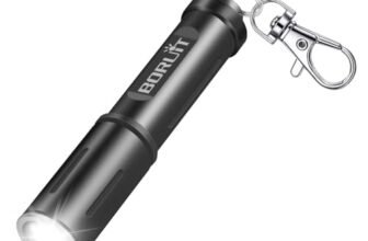 BORUIT RJ11 Torcia LED Potente Professionale 120 Lumen e 50m di Portata, Mini Torcia Bambini con Portachiavi, IP67 Impermeabile lampada Emergenza Portatile per Campeggio Escursionismo Caccia