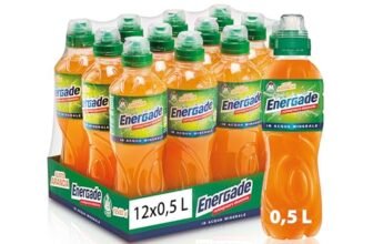 Energade, Bevanda Reintegrante 12×0,5L, Gusto Arancia, Con Sali Minerali, Perfetta Per L’Attività Fisica, Tappo Push&Pull, Formato Sportivo per Idratazione in Movimento