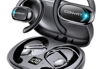 AI Cuffie Traduzione, Bluetooth 5.4 Auricolari traduttori in Tempo reale con 164 Lingue, 58 Ore Open-Ear Cuffie Traduttore Simultaneo Vocale con 7 Modalità per Viaggi, Studio, Affari