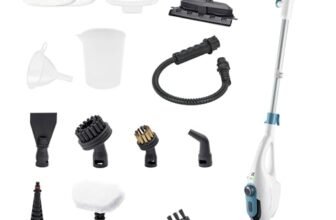 Di4 SteamClean Multi 12 ProMax, Lavapavimenti a Vapore Multifunzione 12 in 1, 1500W, Elimina 99,9% di Virus e Batteri, Scopa Vapore ECO, Steam Cleaner per tutta la casa, Pulitore Vetri, Pulisci Divano