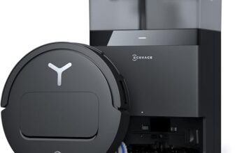ECOVACS DEEBOT T50 PRO OMNI Gen2 Robot Aspirapolvere Lavapavimenti, (Migliorato da T30 PRO), 21000 Pa, Spazzola Laterale Estensibile e Lavapavimenti, Aggiunta Automatica Soluzione Detergente, Nero