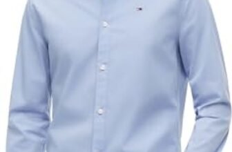 Tommy Jeans Tjm Original Stretch Shirt Dm0dm04405, Camicia a Maniche Lunghe Uomo, Blu (Lavender Lustre), M