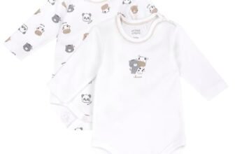 Chicco, Body Neonato e Neonata a Manica Lunga, in Morbido Cotone, con Comoda Apertura sulla Spalla e a Patello, Abbigliamento Bambino e Bambina 0-24 Mesi, Idee Regalo Nascita, Designed in Italy