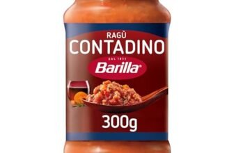 Barilla Sugo Ragù Contadino, Salsa Pronta al Pomodoro con Vino Rosso, Sugo Pronto, Confezione da 300g