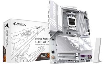 GIGABYTE B850 AORUS ELITE WIFI7 ICE Scheda Madre – CPU AMD Ryzen Serie 9000, VRM digitale 14+2+2 fasi, fino a 8200MHz DDR5 (OC), 1xPCIe 5.0 + 2xPCIe 4.0 M.2, LAN 2,5, WIFI 7, USB 3.2 Gen 2×2