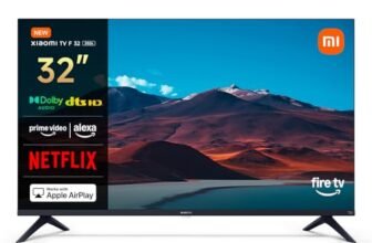 XIAOMI TV F 32, 32 pollici (81 cm), HD, Smart TV, Fire TV,Triple Tuner DVB-C/S/S2/T/T2, Dolby Audio, DTS Virtual:X, DTS-HD, Controllo Vocale Alexa, Compatibile con Apple AirPlay