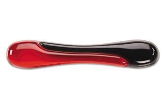 Kensington 62398 Poggiapolsi per Tastiere, Poggiapolsi Duo Gel Ergonomico, Compatibile con Tastiere di Dimensioni Standard, da Gaming, Laptop e PC a Casa o in Ufficio, Rosso – Nero