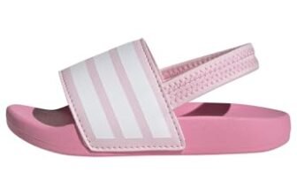 adidas Unisex – Bimbi 0-24 ADILETTE ESTRAP SLIDES INFANTS, Clear Pink/Cloud White/Bliss Pink, 23 EU