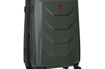 WENGER Prymo Medium Valigia Rigida con 4 Ruote, Trolley, Medio, 59 (67) l, Serratura, Uomo Donna, Viaggi Vacanze, Antracite, 653636