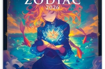 NOTIQUE Calendario da parete 2026 Zodiaco Anime, calendario mensile con opuscolo, calendario 30 x 30 cm (30×60 aperto)