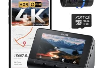70mai A800SE Dashcam 4K+1080P GPS WiFi, Doppia Telecamera Auto Fronte/Retro con SD 128GB, F1.55, HDR, Visione Notturna, ADAS, Schermo 3″, Parcheggio 24/7, Supporta fino a 512GB