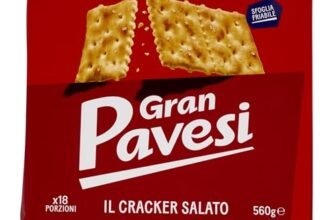 Gran Pavesi Cracker Salati I Classici con Grano 100% Italiano, Senza Olio di Palma, 18 Pacchetti, 560 g