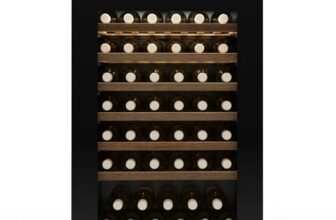KLARSTEIN Rhone 59 Uno Cantinetta Vino – 59 Bottiglie, 1 Zona, 5-20°C, LED, Protezione UV, Push-to-Open, Silenziosa, Cantina Frigo per Vino