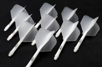 CUESOUL 3 Set Integrated Dart Albero e voli,Lunghezza dell’albero del dardo 21mm/28mm/33mm