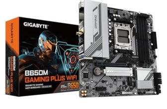 GIGABYTE B650M GAMING PLUS WIFI Scheda madre – CPU AMD Ryzen 9000, VRM a 5+2+2 fasi, fino a 8000 MHz DDR5, 2xPCIe 4.0 M.2, LAN 2.5GbE, WIFI 6E, USB 3.2 Gen 1
