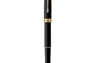 Parker Sonnet Rollerball Pen, Fine Point Black Ink, Matte Black & Gold (1931518)