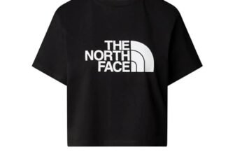 The North Face NF0A8A6HJK3 W S/S Easy Relaxed Cropped Tee T-Shirt Donna TNF Black Taglia XXL