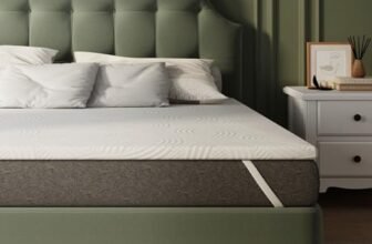 Novilla Materasso Topper 160×190 Altezza 5 cm, Coprimaterasso in Schiuma di Fibra, Topper Matrimoniale Assorbente e Traspirante con 4 Angoli Dotato di Cinghie Elastiche