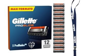 Gillette Proglide Lamette Da Barba per Rasoio Barba Manuale, 12 Lamette Gillette Proglide di Ricambio per Rasatura Profonda Uomo, Lame di Precisione per Rasoio Manuale Uomo