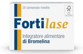 Fortilase, 20 Compresse, Integratore Alimentare di Bromelina, Anticellulite e Antinfiammatorio, Stimola Linfodrenaggio