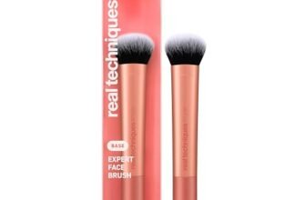 Real Techniques Pennello da trucco per viso Expert, per fondotinta liquido e in crema, fard e bronzer,1 confezione
