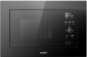 COMFEE’ Forno a Microonde da Incasso Digitale, 20 Litri, 800W, Grill, 5 Livelli di Potenza, 8 Menù automatico, Funzione Defrost Rapido, Nero- CBMAG820BJL-BK