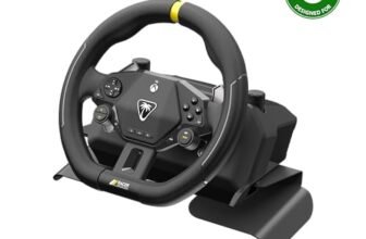 Turtle Beach Racer Sistema di volante wireless con licenza ufficiale per Xbox Series X|S, Xbox One e PC Windows – Connessione wireless stabile, fino a 30 ore di autonomia della batteria