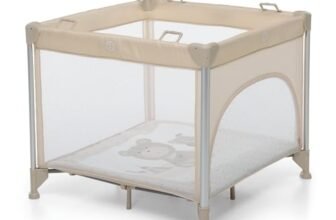 Foppapedretti Box Pieghevole Jubox, per bambini dalla nascita a 36 mesi, Trasportabile con Borsa in dotazione, Tappetino Imbottino, Angoli Protetti con Rivestimento, 93x93x78 cm, Augh