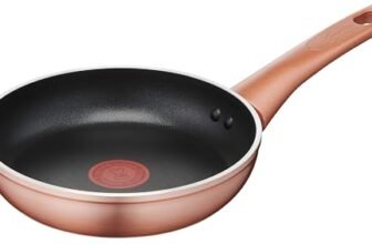 Lagostina Ramata Padella Antiaderente in Alluminio Ø 24 cm con Esterno Effetto Rame, Pentola Gas e Forno, Rivestimento Titanium Easy, Manico Ergonomico in Bakelite