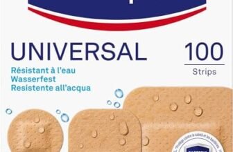 Hansaplast Cerotti UNIVERSAL, Cerotti impermeabili con elevato potere adesivo, Traspiranti per tutti i tipi di ferite, 1 confezione da 100 Pezzi in 4 formati