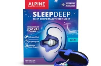 Alpine SleepDeep – Tappi orecchie per dormire in gel morbido – 27 dB riduzione del rumore – Forma ovale 3D, massimo comfort – 1 paio (Taglia Mini), adatta a orecchie piccole