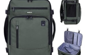 ECOHUB Zaino Ryanair 40x20x25 Bagaglio a Mano 40x20x25 Ryanair Zaino da Viaggio Valigia Bagaglio a Mano Borsa da Viaggio Borsa tote ecologica in PET riciclato da 20 litri,Brevettato, Verde militare