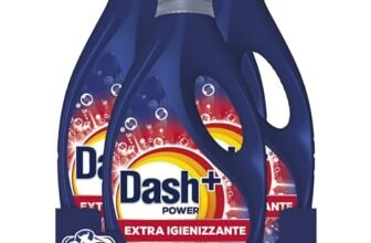 Dash Power + Extra Igienizzante, Detersivo Liquido Lavatrice, 4×23 Lavaggi, Pulizia Profonda Contro Sporco E Batteri, Pulizia Impeccabile