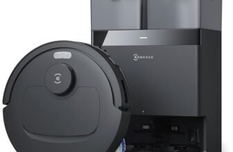 ECOVACS DEEBOT T30C OMNI GEN2 Robot Aspirapolvere e Lavapavimenti, 25.000 Pa, ZeroTangle 3.0, TruEdge 2.0, TrueMapping 2.0, Lavaggio dei panni con acqua calda a 75°C, Stazione OMNI All-in-One, Nero