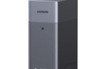 UGREEN NASync DH2300 NAS desktop a 2 alloggiamenti, LAN 1 GbE, 4 GB RAM, connessione NFC One-Touch, album fotografico AI, sistema NAS facile da usare per casa e ufficio (senza dischi)