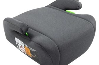 Zamboo rialzo auto i-Size 125–150 cm | fissaggio con cintura a 3 punti, omologato ECE R129/04 | alzatina auto bimbi imbottito con rivestimento sfoderabile e lavabile – grigio