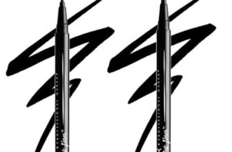 NYX Professional Makeup, pennellino pigmentato e waterproof, Confezione da due, Nero