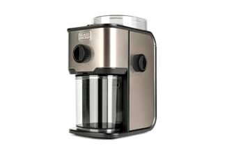 BLACK+DECKER – Macinacaffè Elettrico BXCG151E | Serbatoio 200g | 14 Livelli di Macinatura | Capacità 12 Tazze | Acciaio Inox Anti-Impronte | Caffè Fresco e Aromatico | Coperchio Trasparente